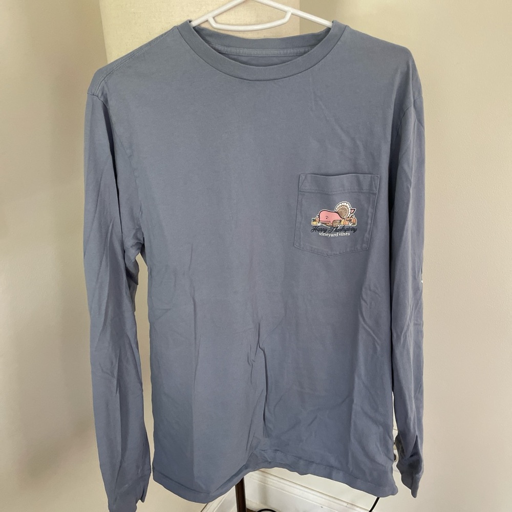 Vineyard Vines Slate Blue Long Sleeve Tee